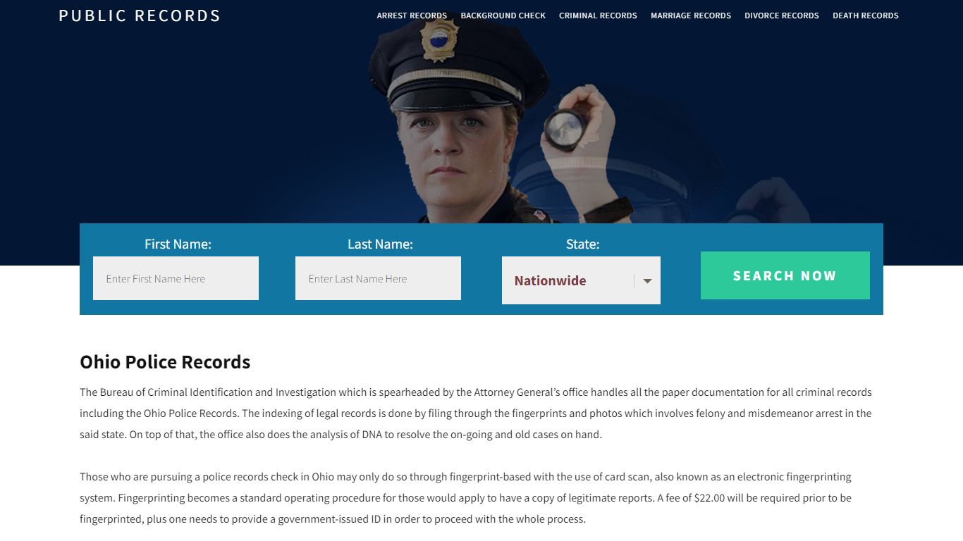 Ohio Police Records | Get Instant Reports On People